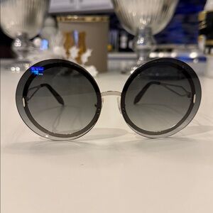 Victoria Beckham Dark Round Sunglasses